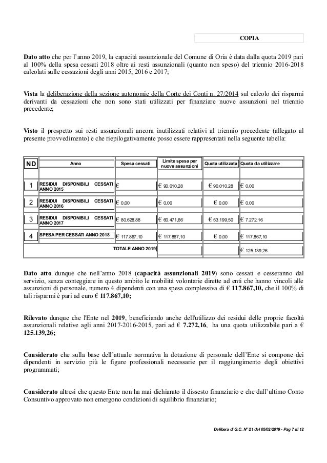 SCARICARE LA DELIBERAZIONE 19 DICEMBRE 2017 N. 867